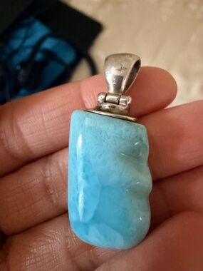 Larimar huge pendant 925